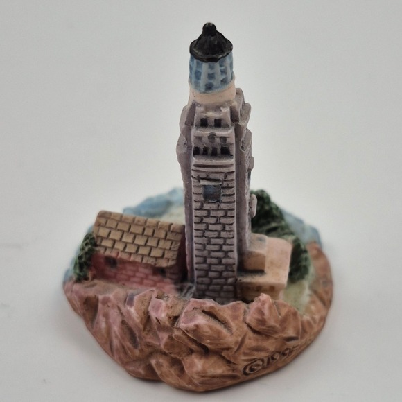 Vtg Lighthouse Figurine Coastal Nautical Island Home Decor Mini Statue 2x2" 1995 - Picture 3 of 12